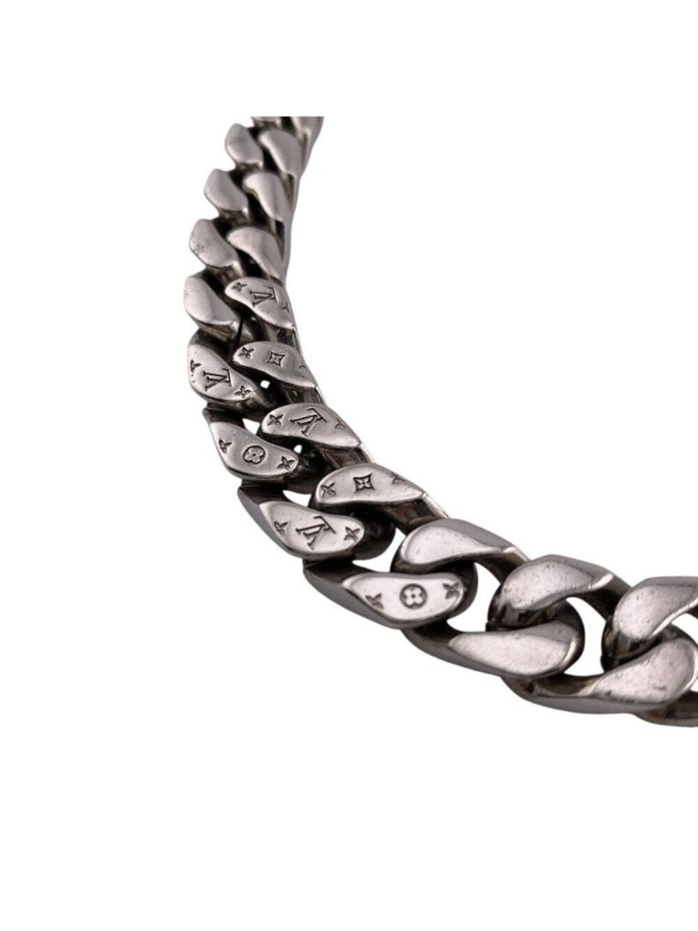 Louis Vuitton Collier LV Chain Links LV Necklace Silver